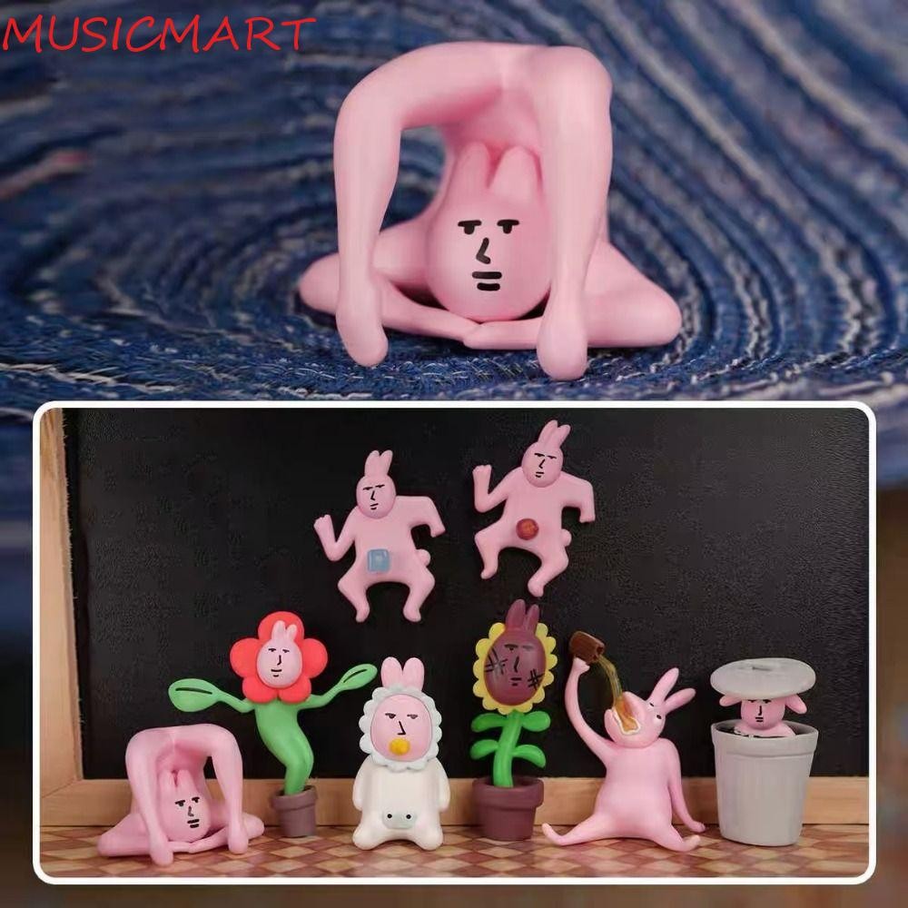 MUSICMART My Friend Rabbit Action Figure, Funny Cartoon Pink Rabbit Doll Model, Lovely Collection รู