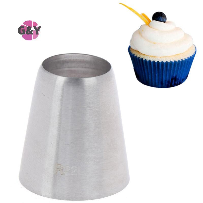 G&Y R22L หัวฉีดตกแต่งปลายท่อกลม เคล็ดลับขนม เครื่องมือทําขนมเค้กฟองดอง COD