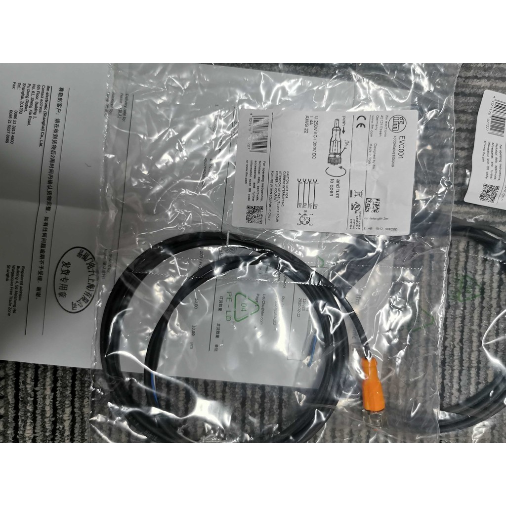 จัดส่งฟรี IFM EVC004 EVC001 EVC002 EVC005 EVC006 EVC003 009 สายเชื่อมต่อ