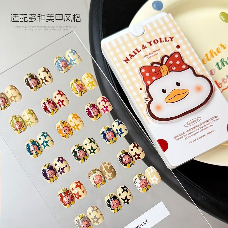 Youli ภาพวาดย้อนยุคเป็ด18สีสีจิตรกรรมแผ่นฤดูใบไม้ร่วงฤดูหนาว ผิง กาวสีภาพวาดดอกไม้กาวโอนร้านเล็บยาทาเล็บกาว