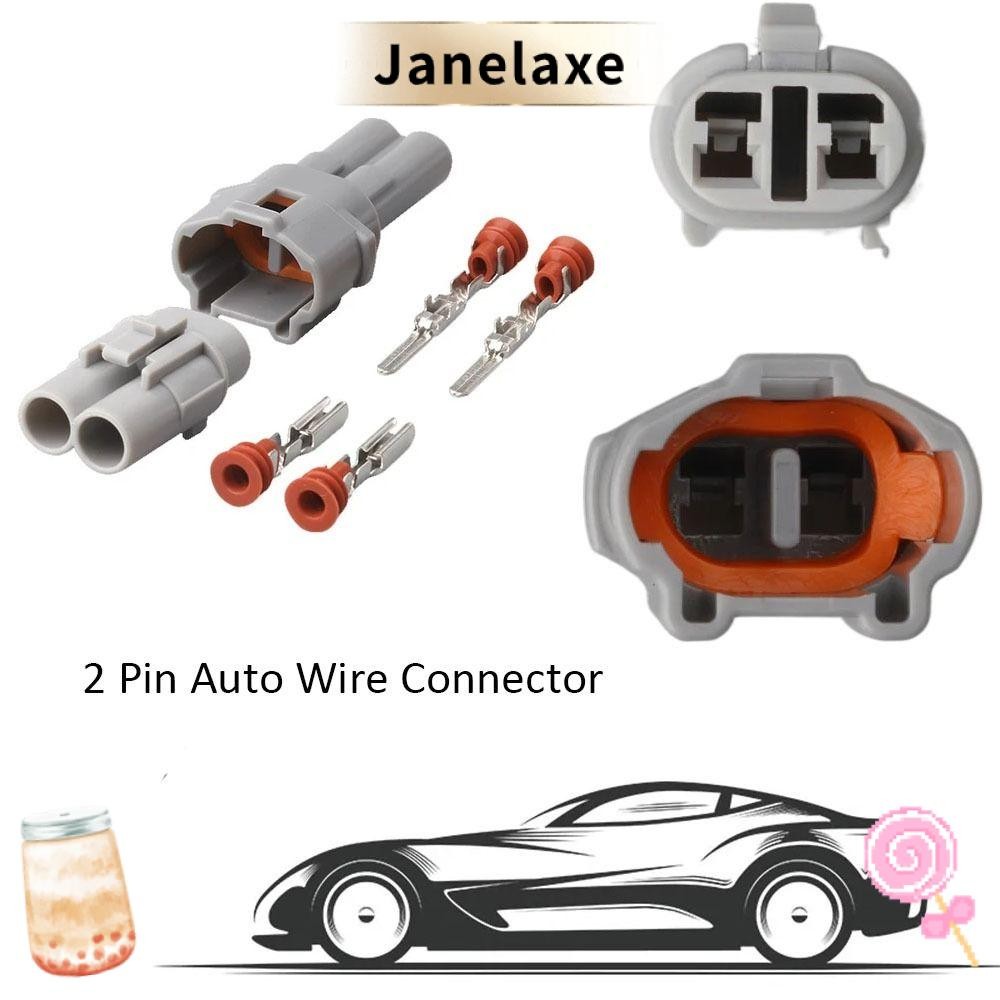 JANELAXE 2 Pin Sumitomo ขั้วต่อสายไฟอัตโนมัติ,ปลั๊กสีเทาชายหญิงรถตัวเชื่อมต่อกันน้ํา,ขั้วต่อไฟฟ้ารถสําหรับ 6180-2321 6187-2311
