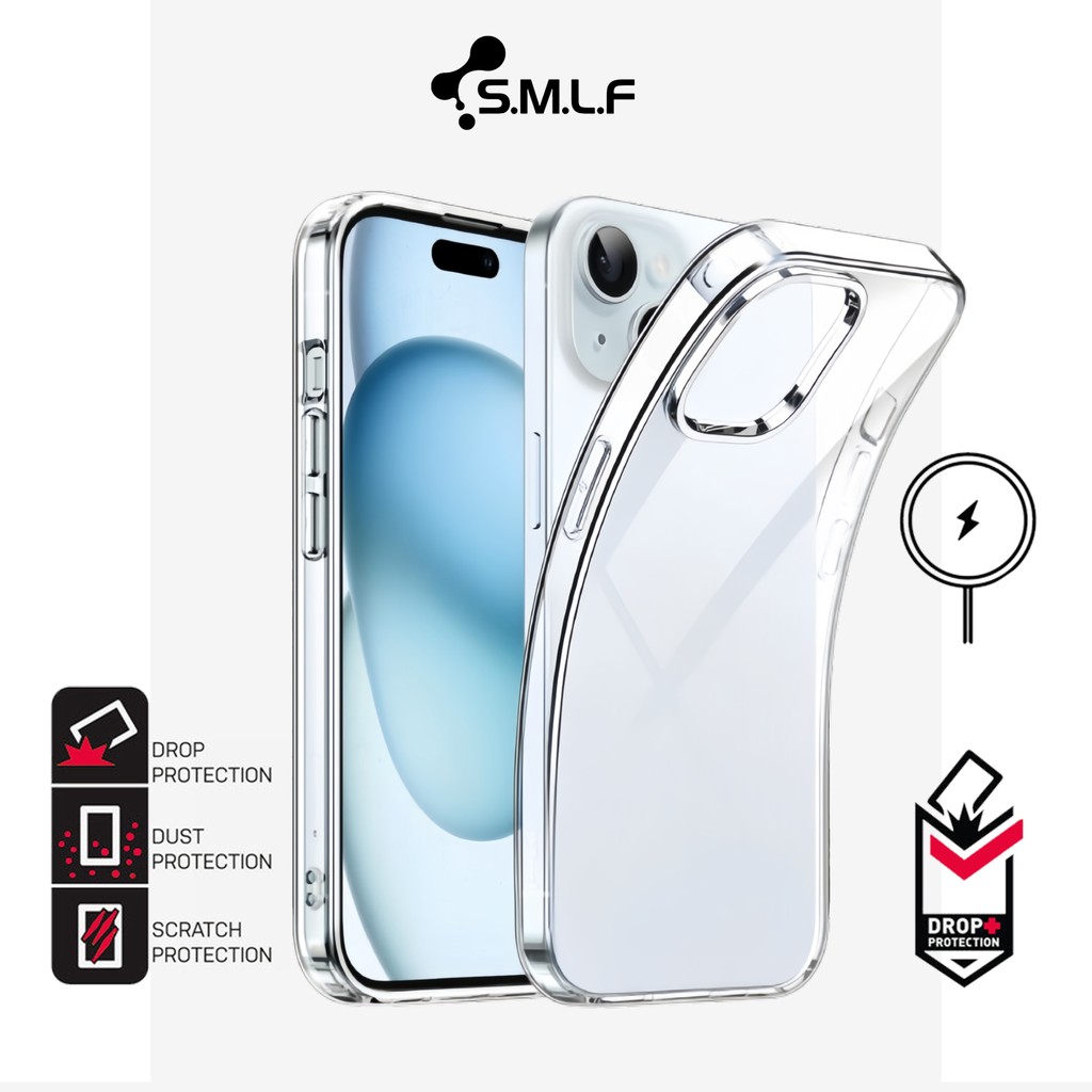 SMLFคริสตัลClear Soft Slimโปร่งใสTPUกันกระแทกเคสโทรศัพท์สําหรับiPhone 17 Pro Max 16 Pro Max 15 Pro Max 14 Pro Max 13 Pro Max 12 Pro Max