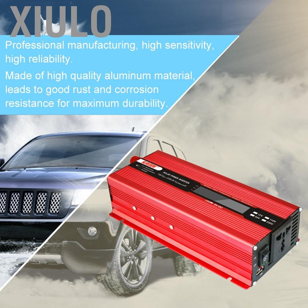 Xiulo Xiulo-th Hybrid Inverter รถยนต์พลังงานแสงอาทิตย์ 6000W USB การชาร์จ LCD บ่งชี้ DC 12V ถึง AC 2