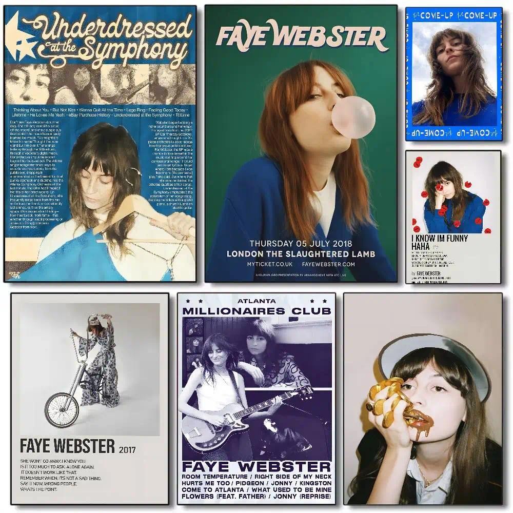 โปสเตอร์ศิลปะ Faye Webster HD - ของแต่งบ้านกันน้ำติดผนังได้สำหรับห้องนั่งเล่น ห้องนอน และบาร์สไตล์ æ