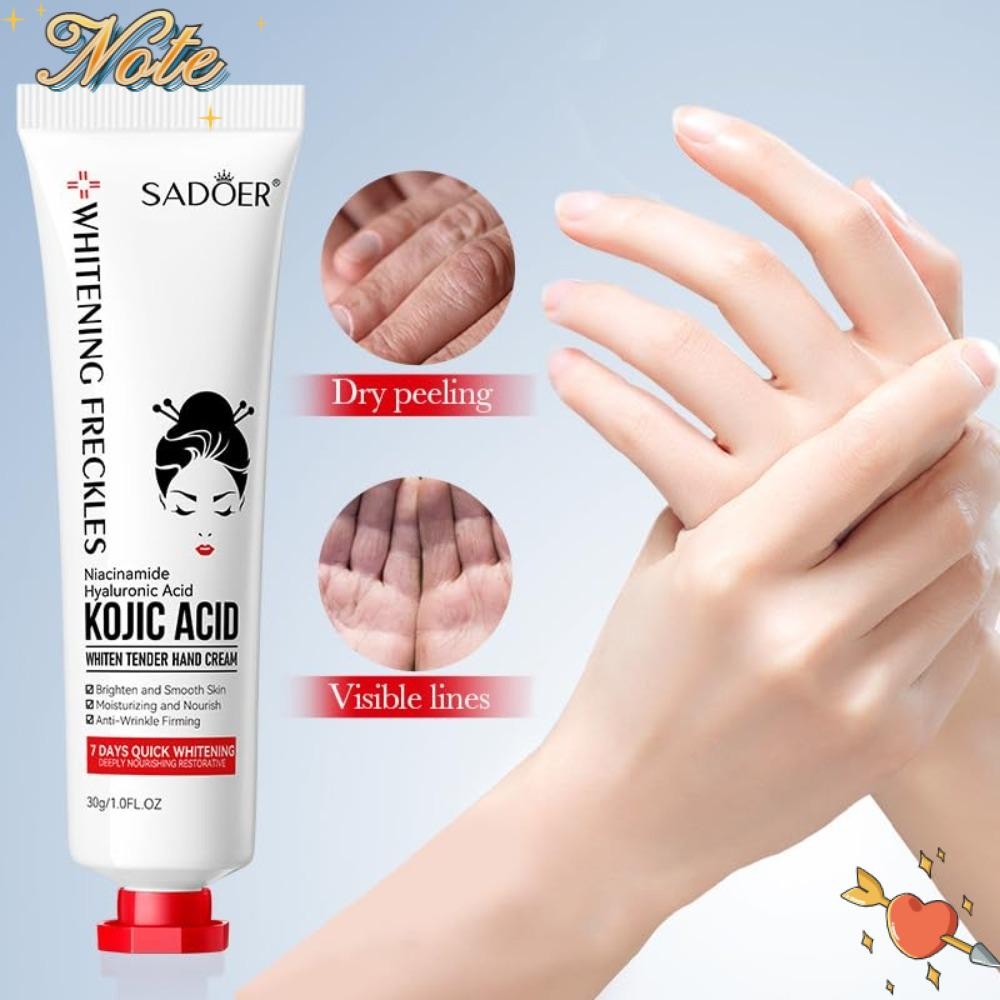 NOTEE Kojic Acid Whiten Tenderhand Cream, Fade Fine Lines Anti-crack Kojic Acid Fade ครีมทามือหมองคล