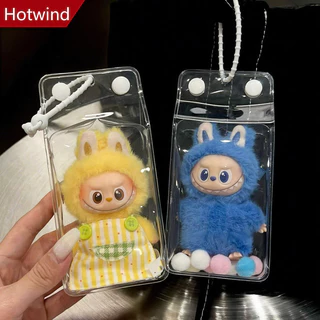 สําหรับ Labubu 4.0 The Monsters Pin สําหรับ Love Series โปร่งใสขาออกกระเป๋าป้องกันสําหรับ labu V4 อุปกรณ์เสริม