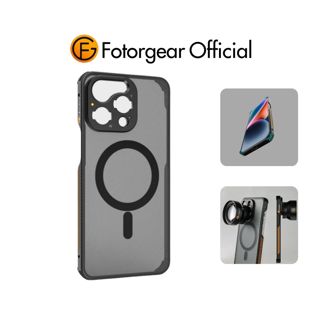 Fotorgear Phone Case เคสมือถือ 15 Pro/Pro Max แบบ MagS afe ระบบ T-Mount ติดตั้งเลนส์ ฟิลเตอร์ ส่งฟรี