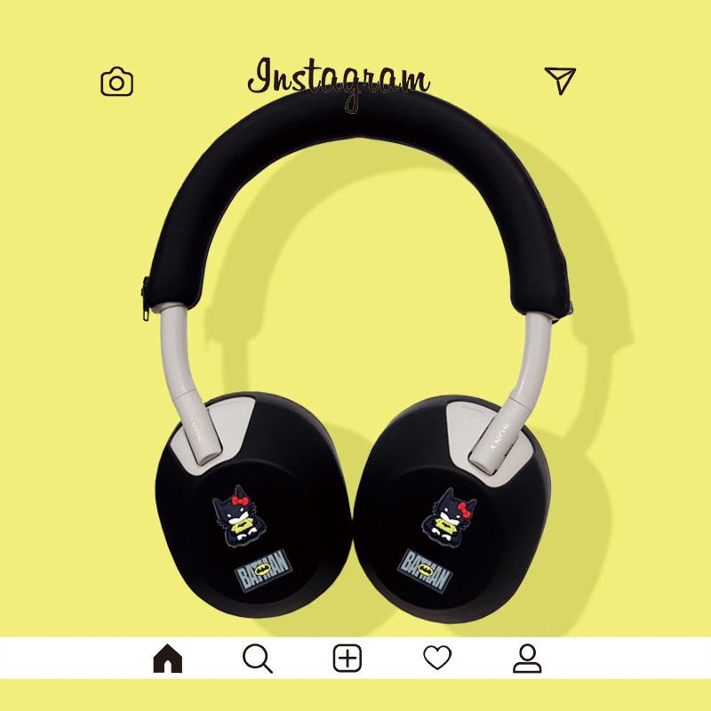 เหมาะสําหรับ Sony/Sony WH-1000XM5/6 ชุดหูฟังตัดเสียงรบกวนบลูทูธซิลิโคนป้องกันกรณีการ์ตูน Batman WH-1