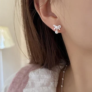 ของขวัญ ให้แฟน ต่างหูโบว์ แฟชั่น เรียบหรู เหมาะสำหรับผู้หญิงโจ๊กเกอร์