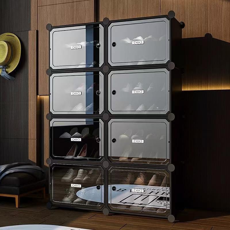 Kaman ตู้รองเท้าโปร่งใส รุ่นใหม่ ดีไซน์หรูหรา เก็บรองเท้าเป็นระเบียบ ประตูใส Ultra HD