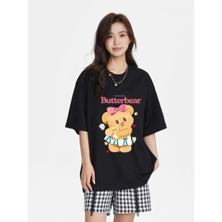 เสื้อ Butterbear Butter bear T-shirt ผ้าCotton 100%ใส่ได้ ทั้ง ชาย ใส่สบาย ไม่หด ไม่ย้