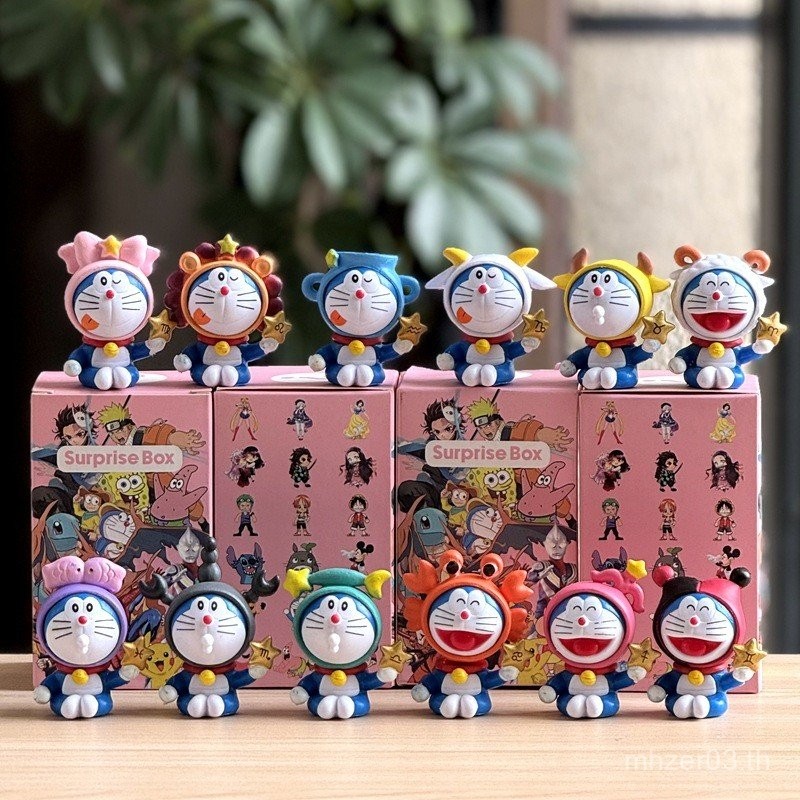 HUPZ Doll Doraemon Decorative Doraemon Model Constellation Blue Fatty Hand-Made Car Cartoon Classic 