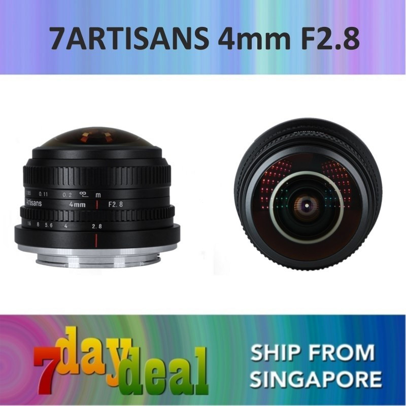 7Artisans 4 มม.F/2.8 Circular Fisheye เลนส์โฟกัสแบบแมนนวลHT99 N0QD