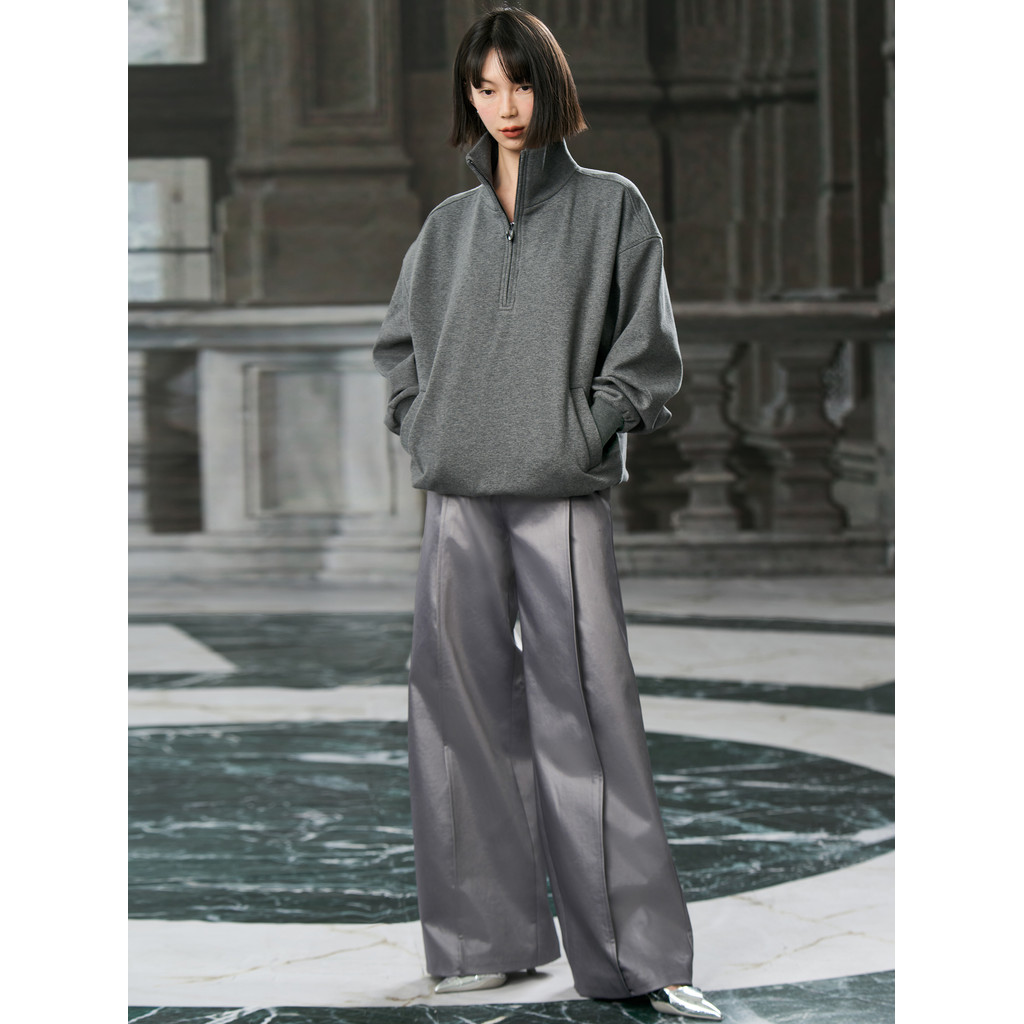 เสื้อสเวตเตอร์ผ้าฝ้ายผสมไหมคุณภาพดี สไตล์ Yi Yang Qianxi