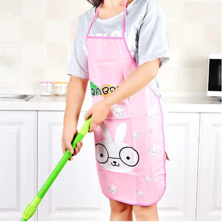 Tesco ผ้ากันเปื้อน PVC กันน้ํา ลายการ์ตูน เหมาะกับร้านอาหาร ห้องครัว คละลาย 70x50 CM