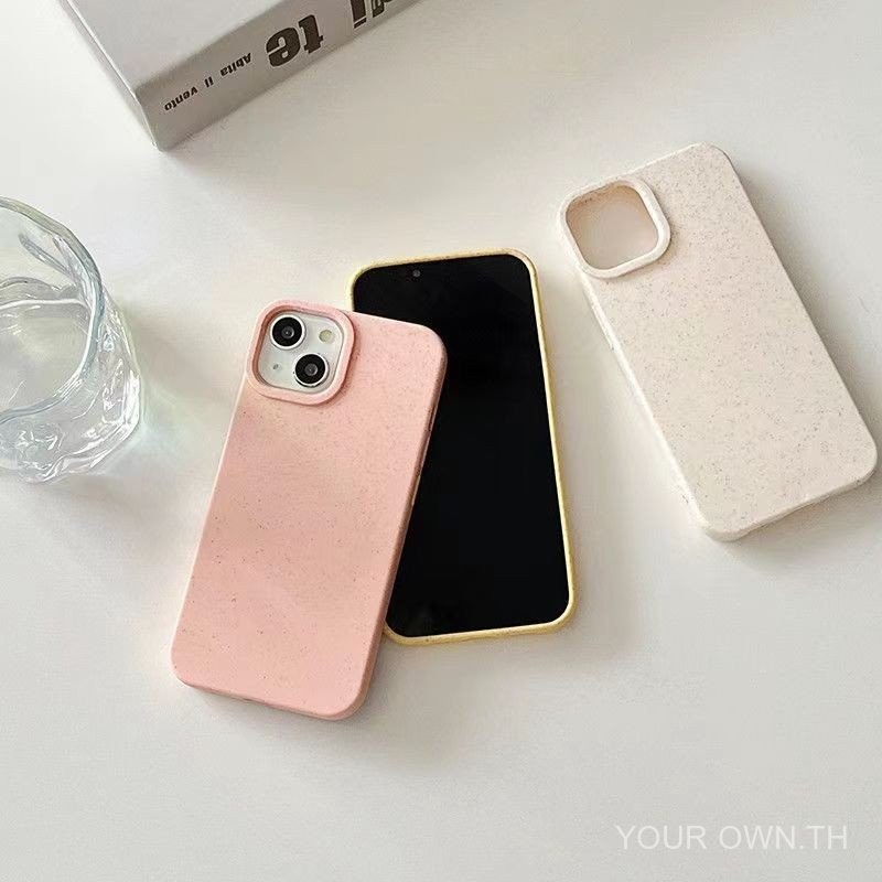 เหมาะสําหรับ iPhone16ProMax, iPhone1415plus Composable Wheat Case เคสโทรศัพท์สีทึบ Soft Case ใช้งานร