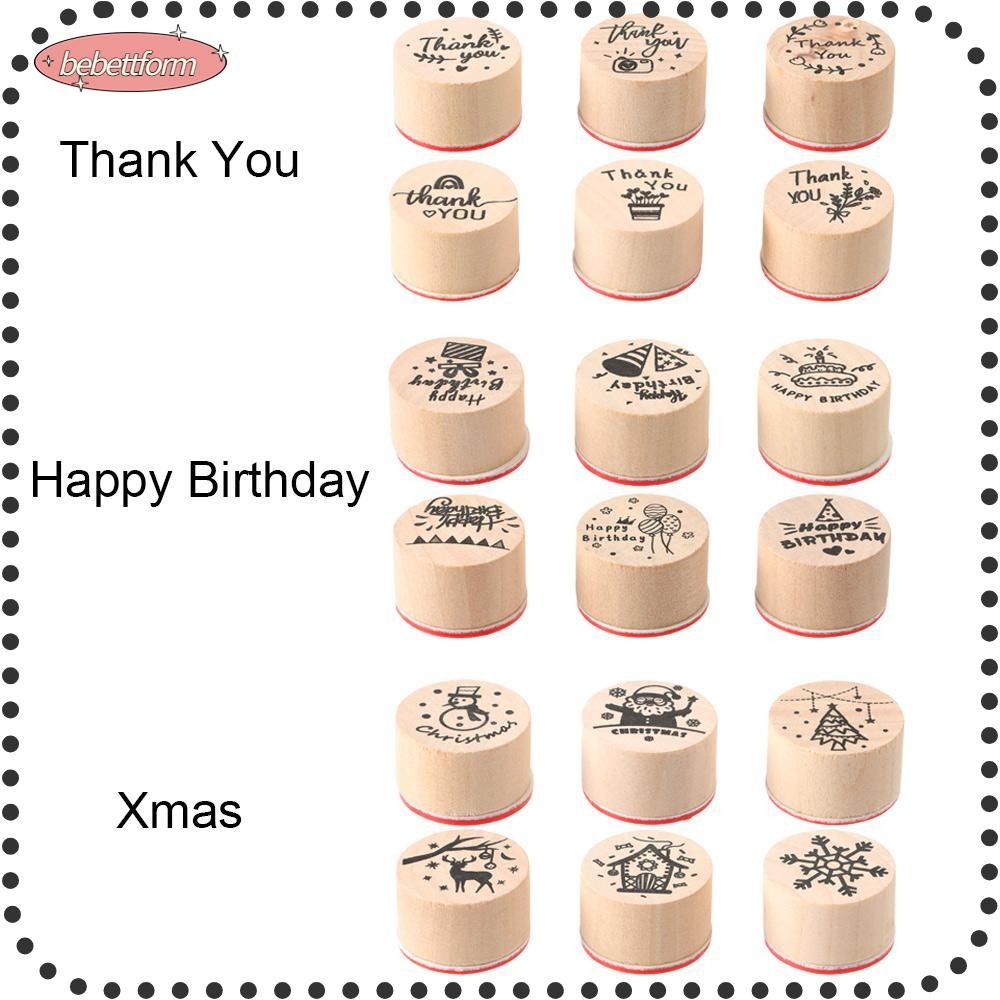 BEBETTKISS 6 ชิ้น/เซ็ต Blessing Greeting Words DIY อัลบั้มเครื่องเขียนขอบคุณภาพวาดอุปกรณ์วาดภาพ Dail