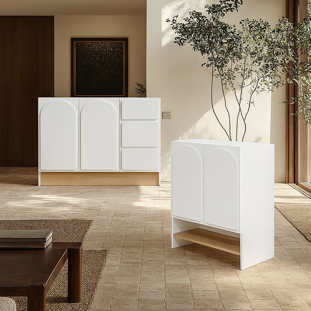 Koncept Furniture ตู้เตี้ย รุ่น Nordis  สีขาว  แบรนด์ KONCEPT FURNITURE