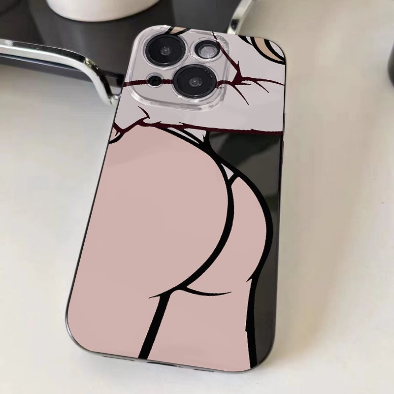 ที่ไม่ซ้ํากันเซ็กซี่ก้นเหมาะสําหรับ iQOOZ9Turbo + Z8xZ7x เคสโทรศัพท์สีดํา iQOONeo10/9/8/7 Racing Ver