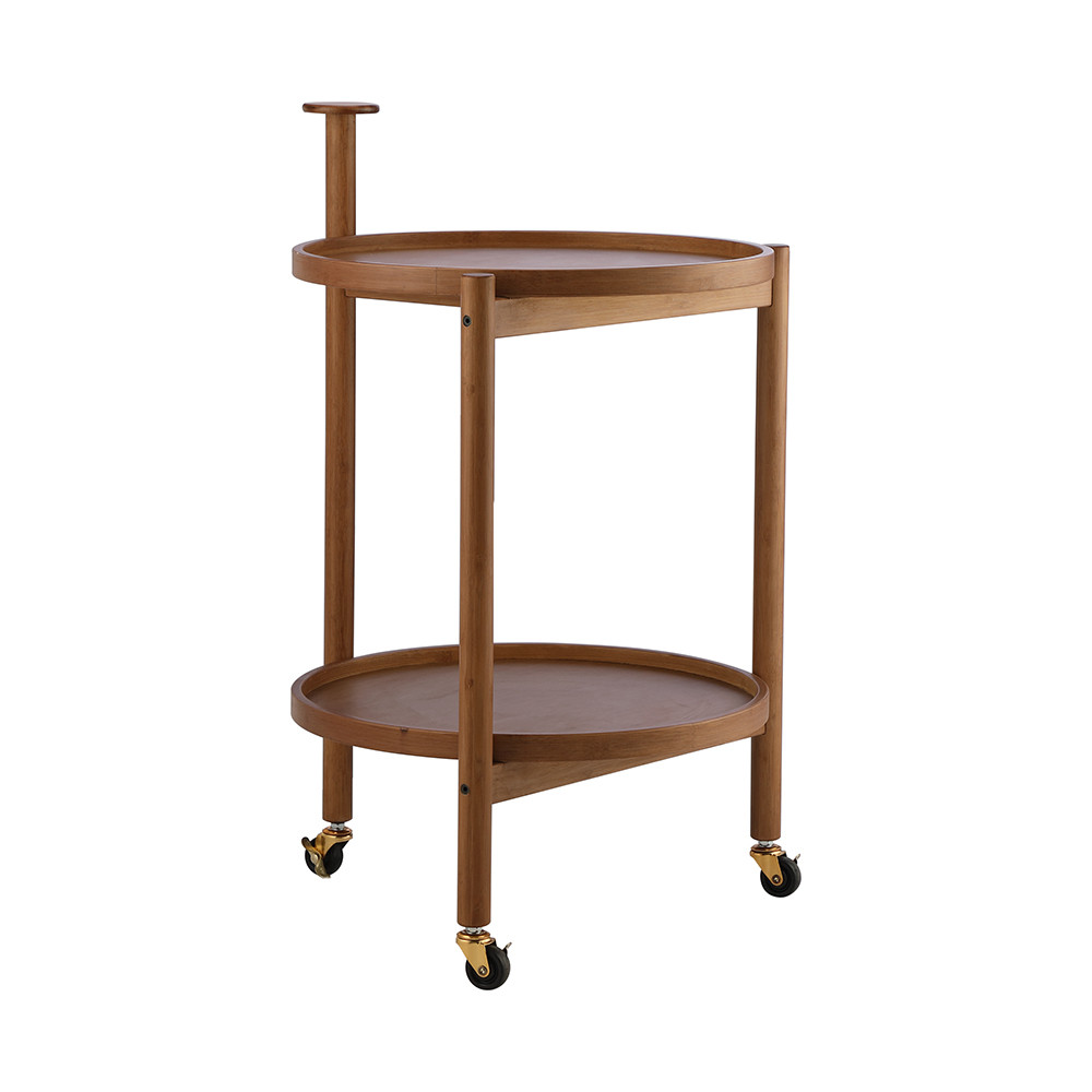 INDEX LIVING MALL ชั้นวางของ 2 ชั้น พร้อมล้อ รุ่นเท็ดสึ - สีน้ำตาล