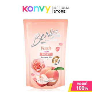 BeNice Love Me Peach Shower Gel บีไนซ์ เจลอาบน้ำ ถุงเติม 400ml (Peach Love Peony/Peach Love Rosy)
