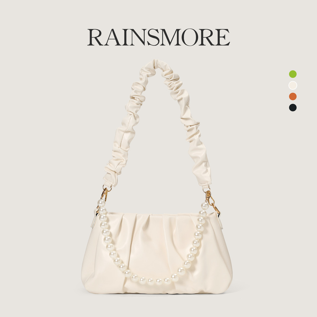 RAINSMORE กระเป๋าใต้วงแขนสตรี - ดีไซน์รอยจีบ วัสดุเนียนนุ่ม พกพาสะดวก เนี้ยบทุกโอกาส
