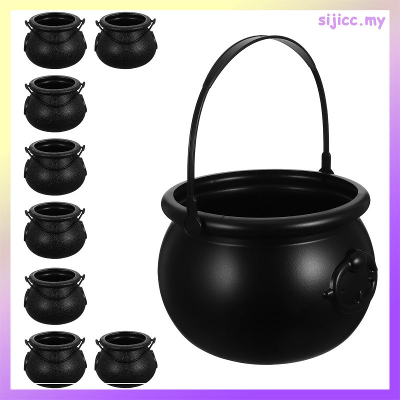 Cauldron Halloween Bucket Cookies Treat Pails Candy Bowl มินิกาต้มน้ําสําหรับขนม sijicc