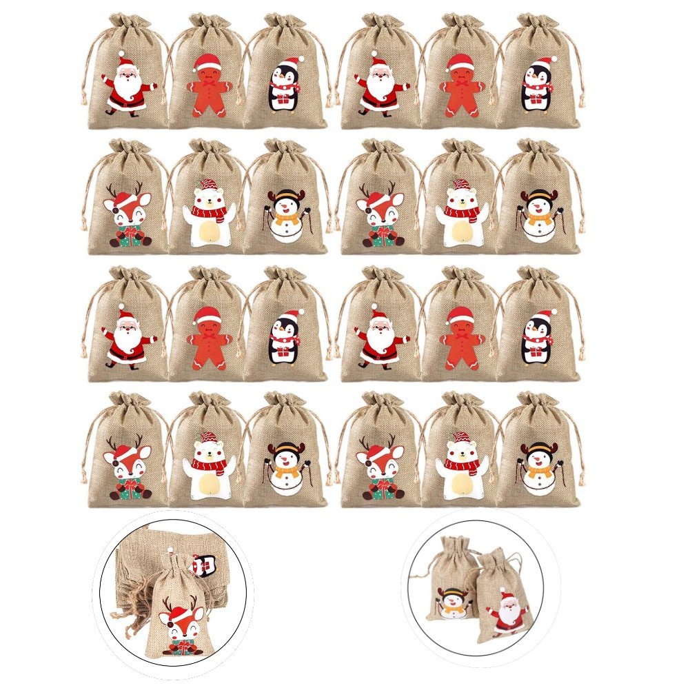 <Thebest>Natural breathable linen drawstring pouches for presents and candy 6 pcs 10x15cmHot Sale