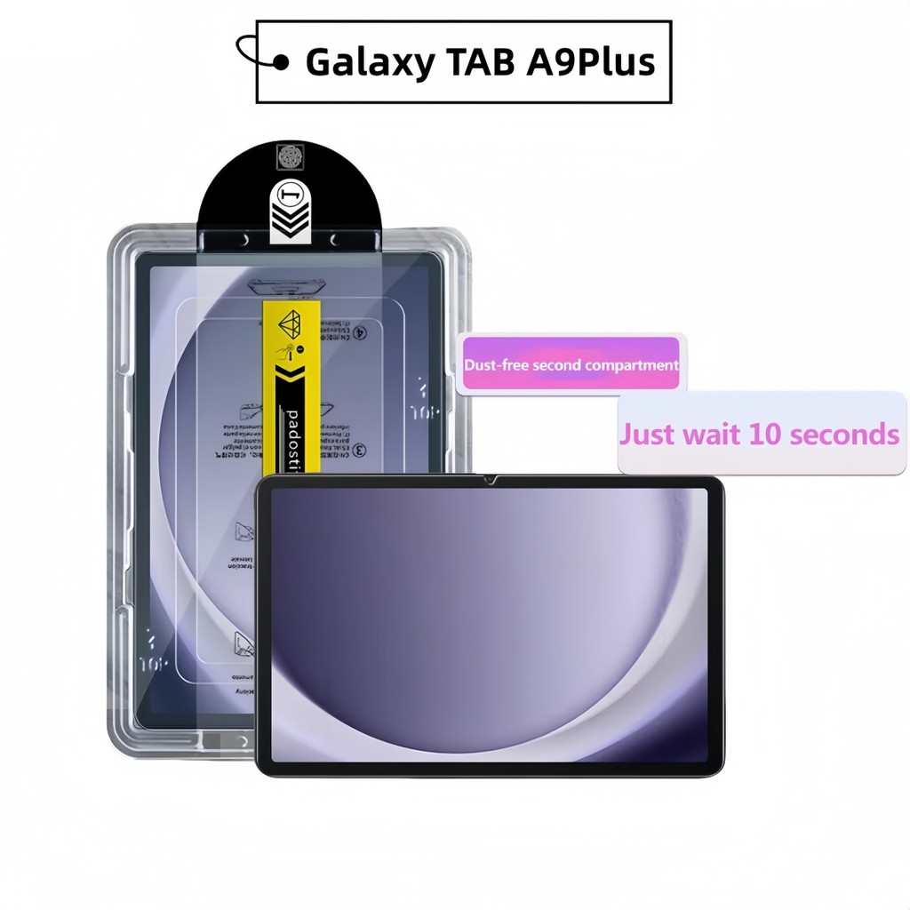 ฟิล์มกระจก Samsung Tab A11+ S7+ S8+ S9+ S9FE S9FE+ S10FE+ S6Lite A9+ติดตั้งง่าย ไม่ติดฝุ่น อัตโนมัติ