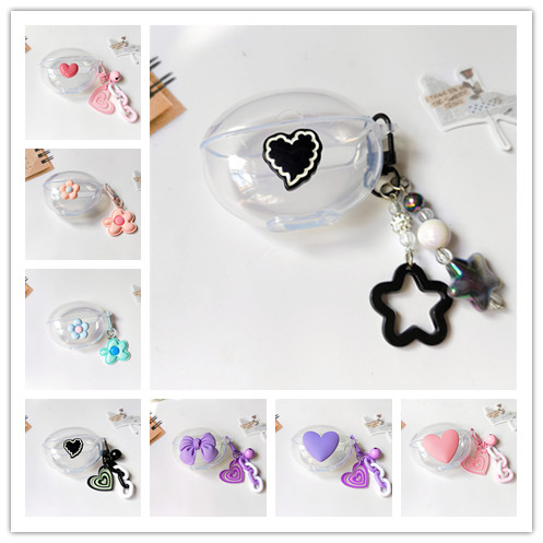 สำหรับ Baseus M3S M2S Pro Case MC1 M2 AirGo 1Ring หรูหราจี้แผ่นป้องกันใส AS01 E19 E20 ซิลิโคน