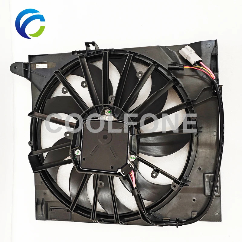 พัดลมหม้อน้ําระบายความร้อนไฟฟ้าพร้อมมอเตอร์สําหรับ JAGUAR XF X250 XJ X350 S-TYPE X200 2.7D 1999-2008