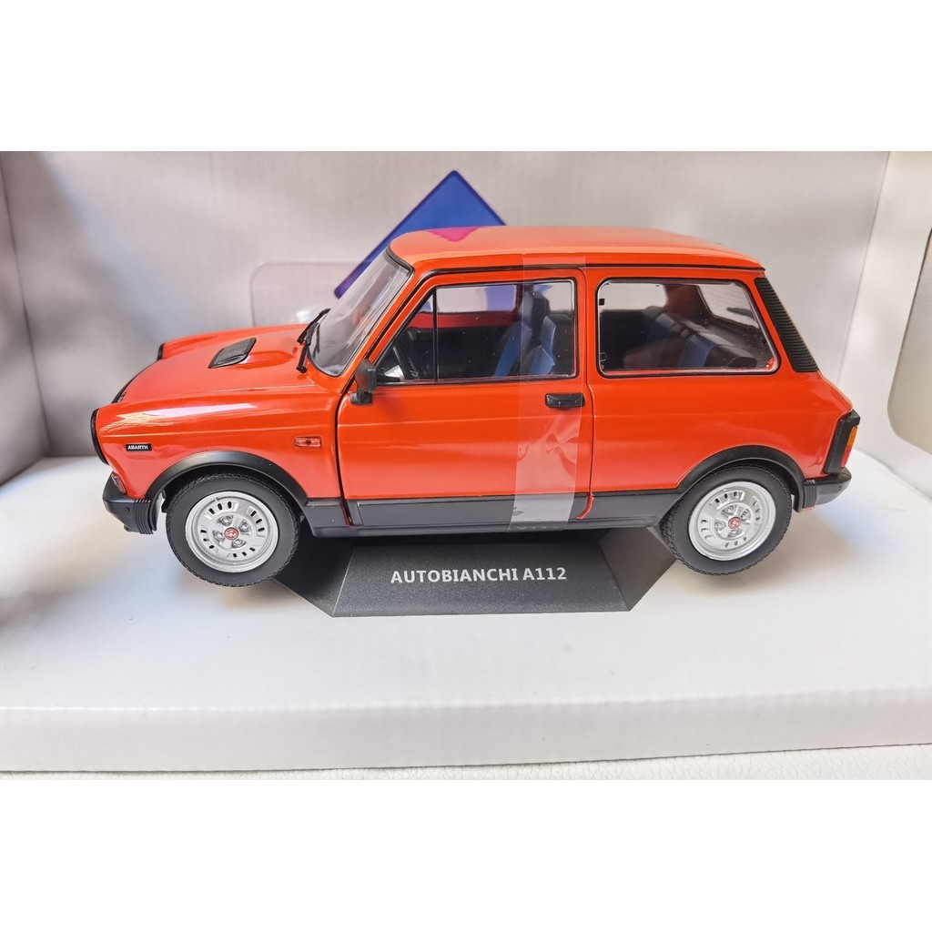 Solido 1/18 autobianchi A112 Otobianchi Automobi รถรุ่นโลหะผสมซ้ายขวาประตูสามารถเปิดล้อหน้าพร้อมพวงม