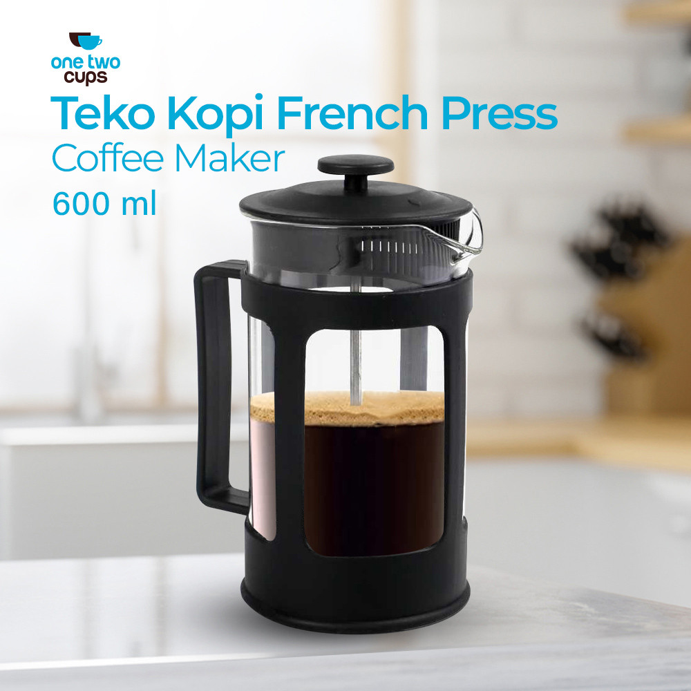 Kaozelo French Press Coffee Maker Pot Plunger Glass - KG73I