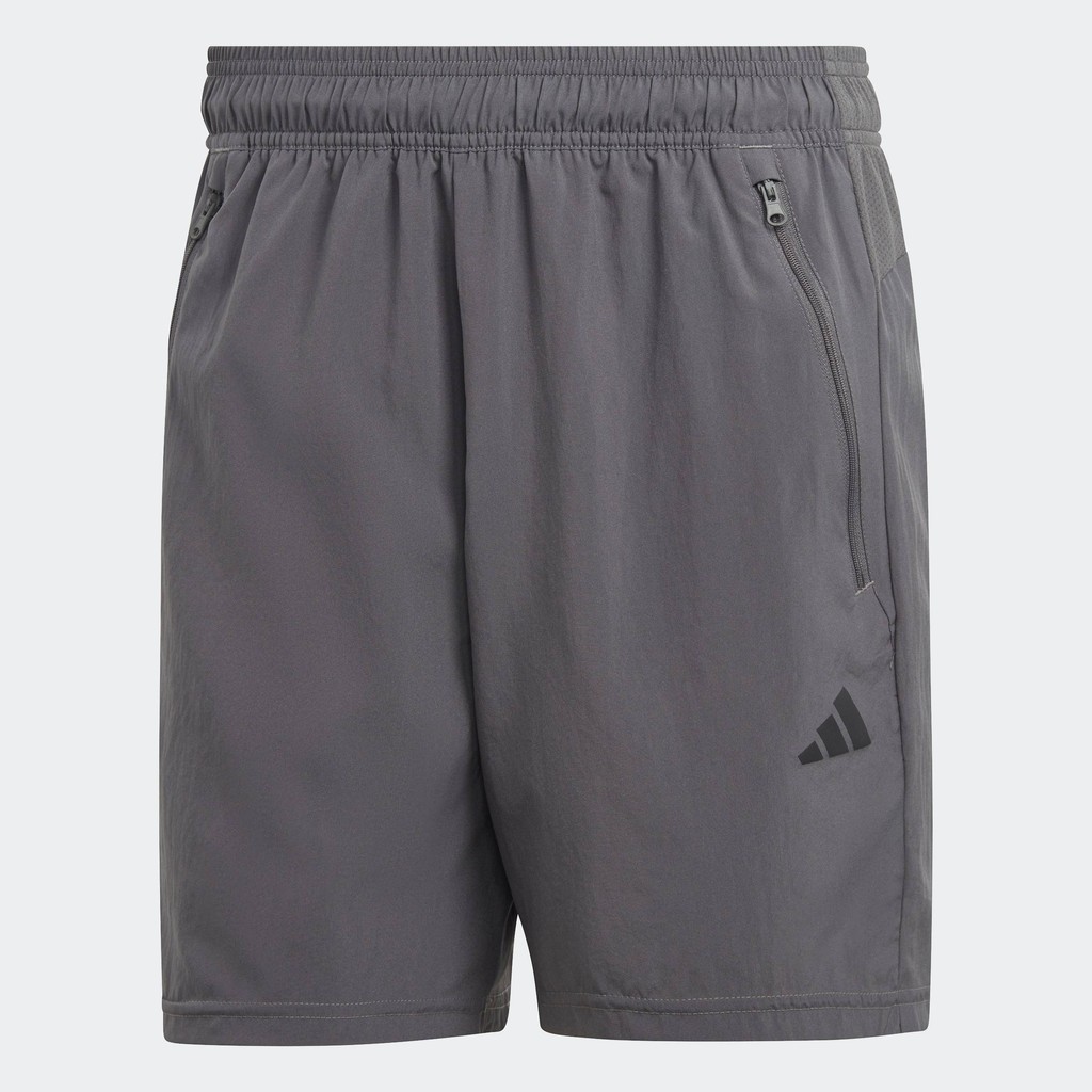 adidas Gym & Training กางเกงเทรนนิงขาสั้นผ้าทอ Train Essentials ผู้ชาย สีเทา IC6978