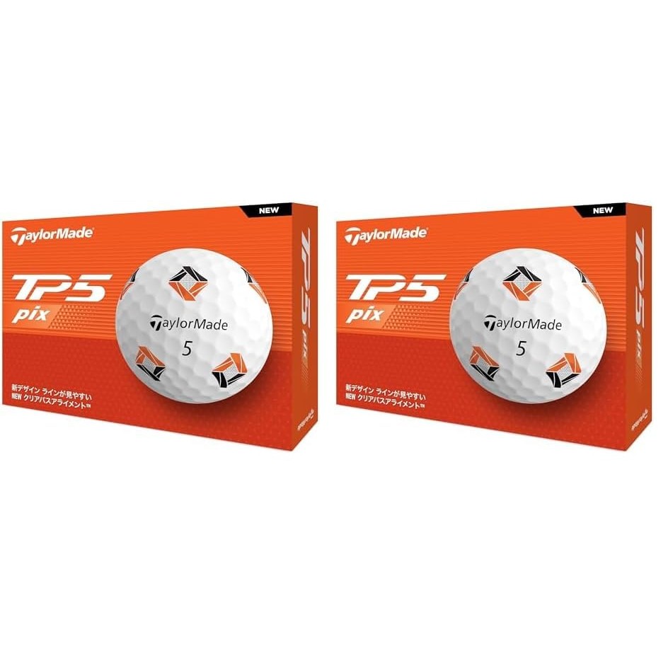 ลูกกอล์ฟ TaylorMade TP5 Pix (รุ่นปี 2024) ของแท้ญี่ปุ่น | TaylorMade TP5 Pix Golf Balls, 2024, Japan