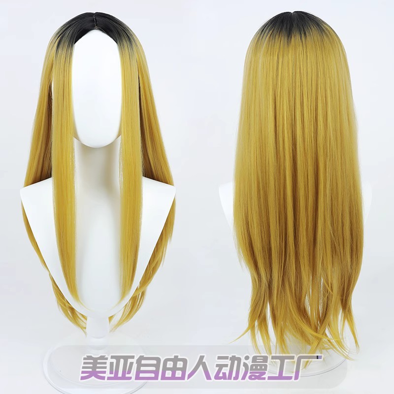 วิกผมCosplay Kozume Kenma จาก Haikyuu พร้อมหนังศีรษะจำลอง