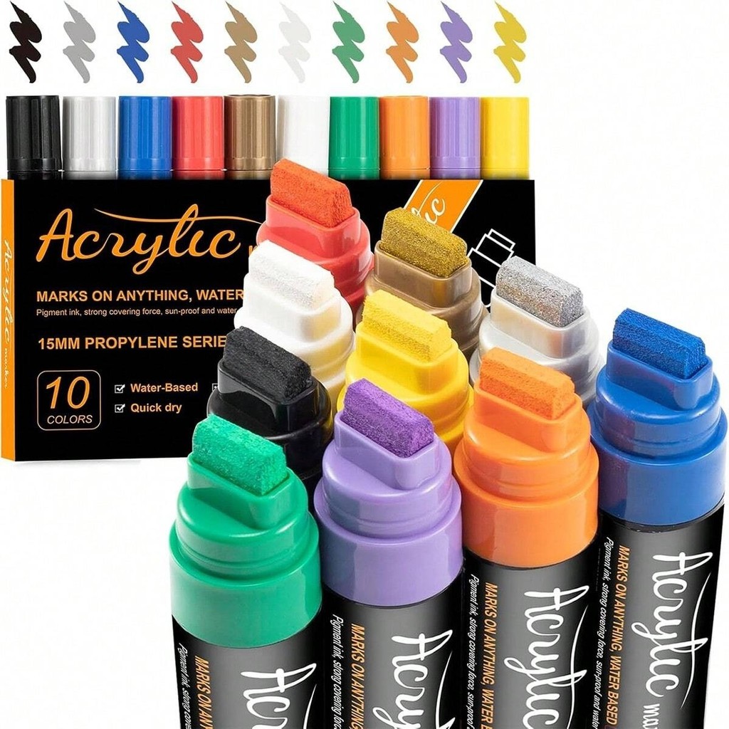 Penlab 1pcs 15 มม.ขนาดใหญ่ความจุอะคริลิค Marker ปากกาน้ํา-ตามภาพวาดและ Graffiti แปรงปากกาสําหรับ Art ใช้นักเรียน Back To School C7875