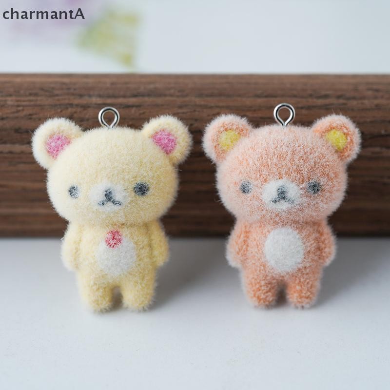 Handmade หมีการ์ตูนน่ารักสำหรับพวงกุญแจและสร้อยคอยอดฮิต DIY CharmantA