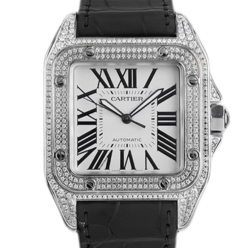 CT.Cartieres Santos Series Square Diamond อัตโนมัตินาฬิกาผู้ชาย W20106X8