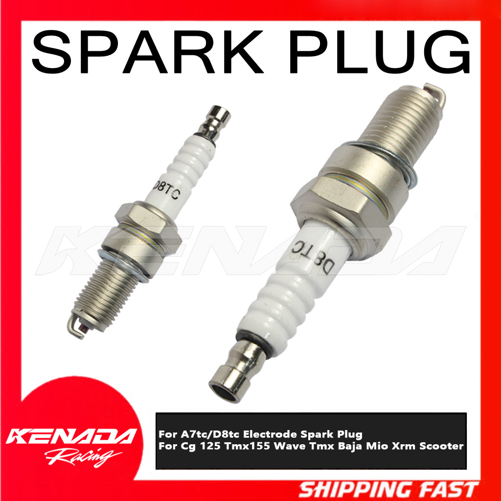 ประสิทธิภาพสูง 1-Electrode 3-Electrode A7tc/D8tc Electrode Spark Plug สําหรับ Cg 125 Tmx155 Wave Tmx