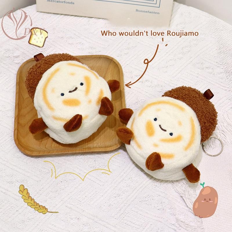 Layou Burger Roujiamo Doll Cultural And Creative Bun Pendant ตุ๊กตาตุ๊กตาคู่จี้ที่ระลึก VN