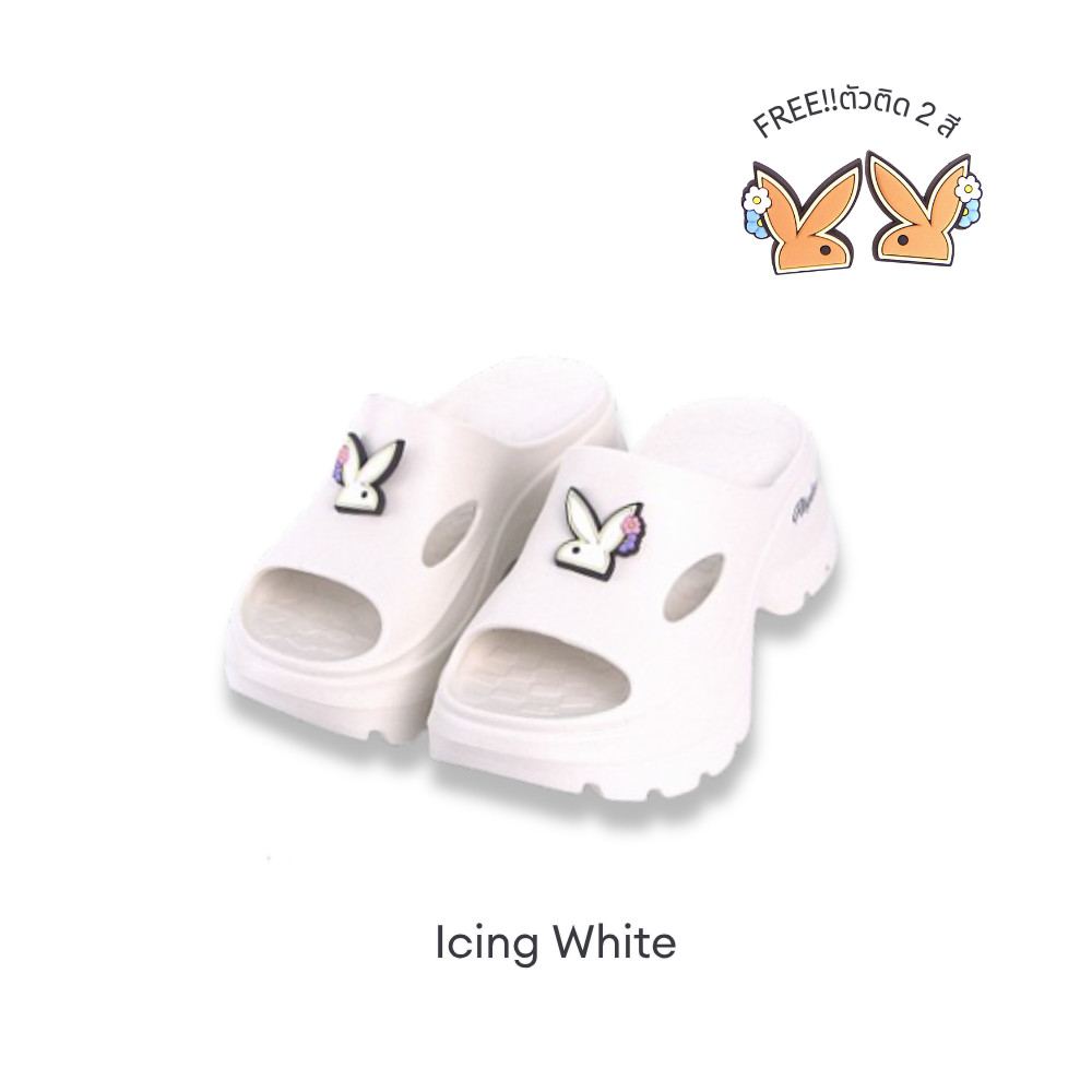 PLAYBOY รุ่น Cozy Foamy Sandals รองเท้าแตะยางนุ่ม แพลตฟอร์ม รหัส ST-HS254C138 ดีไซน์แบบสวม มี 3 สี - รูปที่ 4