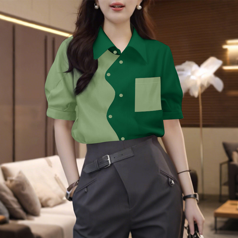 ZANZEA เสื้อแฟชั่นสไตล์เกาหลี แขนพัฟ มีกระเป๋า สำหรับผู้หญิง — صورة 5