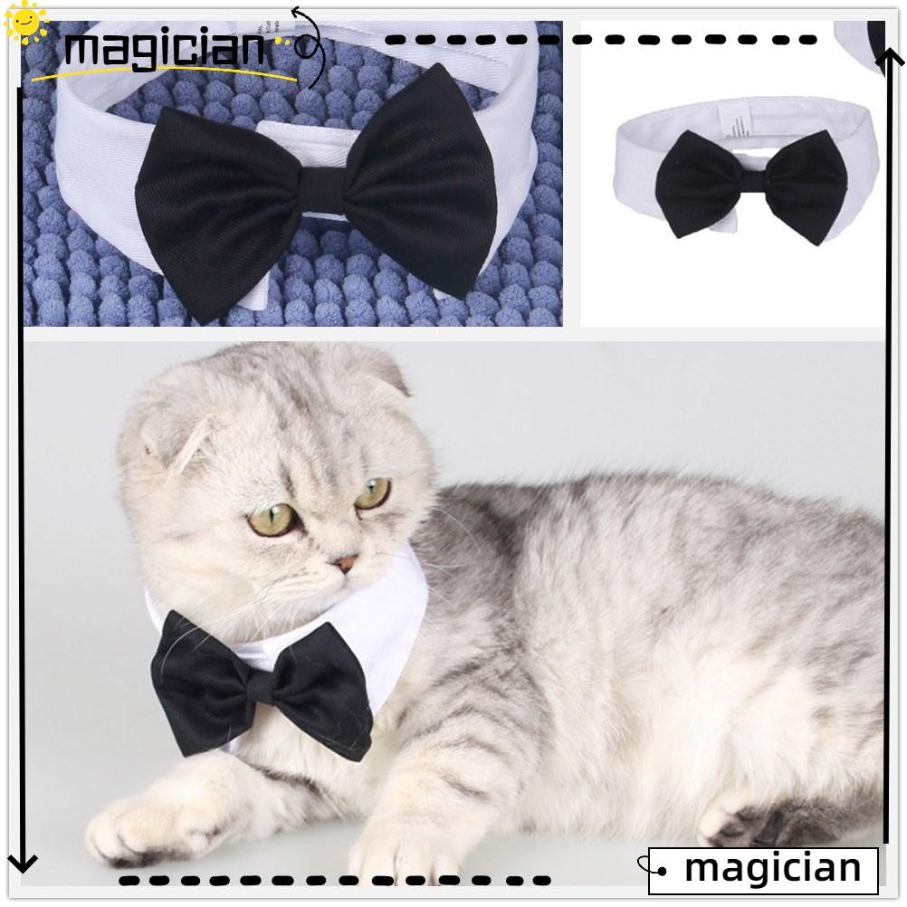 MAGICIAN Cat Tuxedo Collar ปรับชุดลูกสุนัขงานแต่งงานสัตว์เลี้ยงอย่างเป็นทางการ Tuxedo