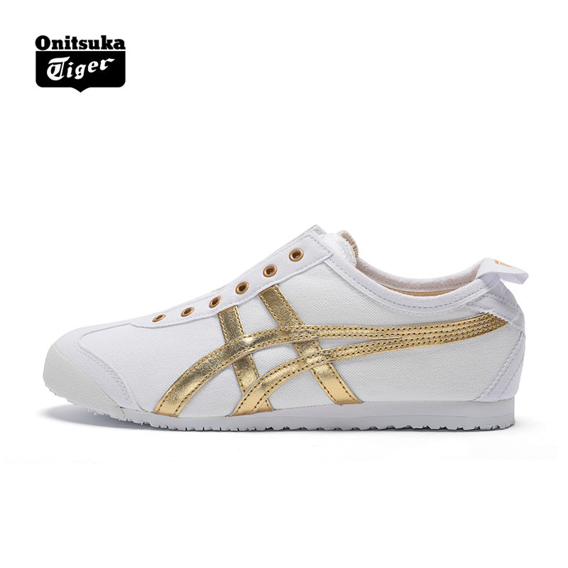 Onitsuka Tiger Onitsuka Tiger ผู้ชายผู้หญิงรองเท้า MEXICO66 SLIP ON รองเท้าผ้าใบขี้เกียจ 1183A962