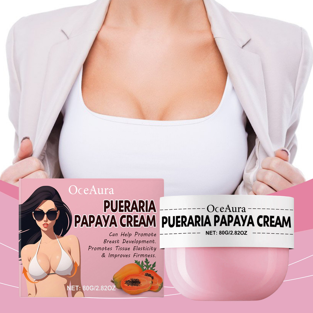 80g Kudzu Root Papaya Chest Care Cream ให้ความชุ่มชื้น ชุ่มชื้น ยืดหยุ่น และกระชับ Body Care ครีมนวด