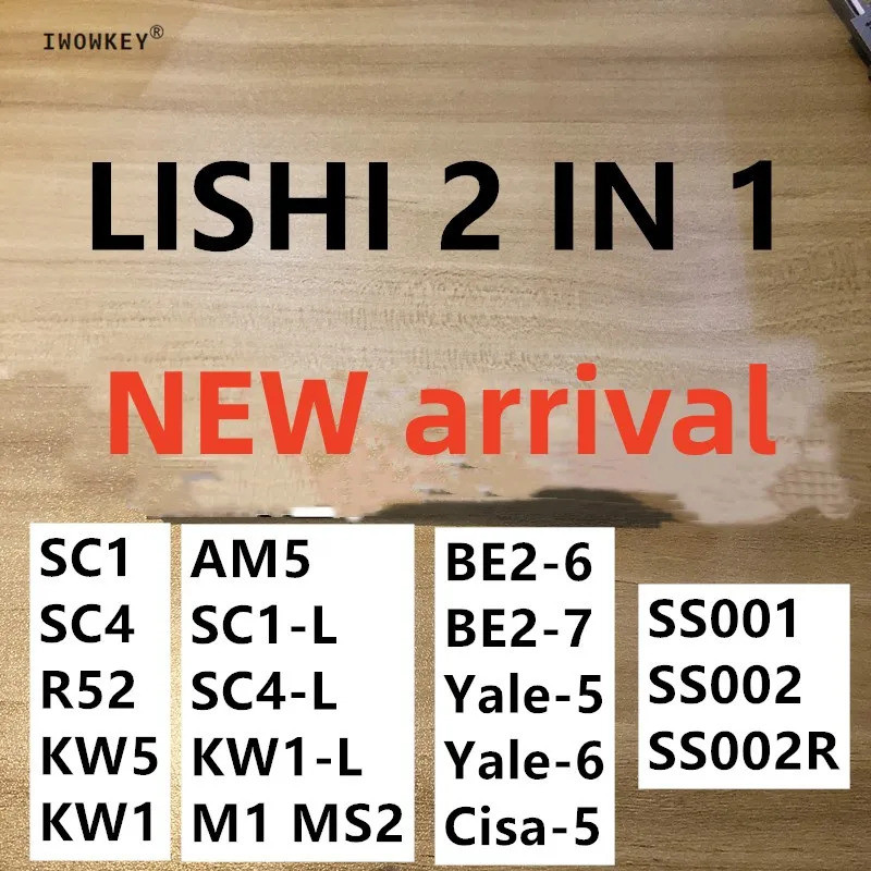 มาใหม่ Lishi 2 In1 เครื่องมือ SC1 KW1 SC4 KW5 R52 SC1-L KW1-L SC4-L M1 MS2 AM5 BE2-6 BE2-7 SS001 SS0