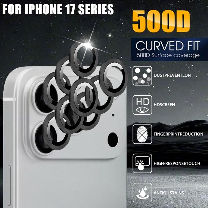 RING CAMERA IPHONE 17 PRO / PRO MAX เลนส์โลหะ RING CAMERA PROTECTOR CLEAR CAMERA LENS PROTECTOR