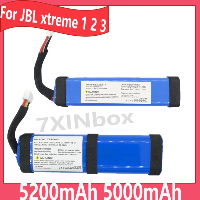 สําหรับ JBL xtreme 1 2 3 แบตเตอรี่ 5200mAh 5000mAh แบตเตอรี่ลําโพงบลูทูธสําหรับ JBL xtreme 1 Xtreme 