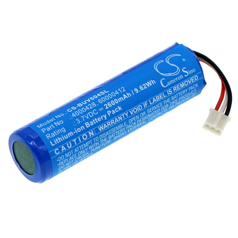 3.7V 2600mAh/3400mAh แบตเตอรี่แว่นขยายอิเล็กทรอนิกส์ 4000428 60000412 สําหรับ Burton UV604 LED +TOOL